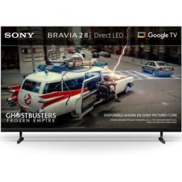 Sony TV 50" BRAVIA 2 II 50S25M2, UHD 4K HDR Direct LED, Dolby, Vision-Atmos, Google TV-Cast, Apple Airplay, Eco Dashboard, Game Menu, idea. Negro