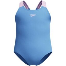 Speedo Bañador de natación para niños Print Crossback One Piece . (6 años) Azul