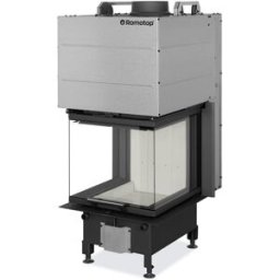ROMOTOP Chimenea Leña Heat RD3G 50-47 Separador Ambientes. Negro / Gris