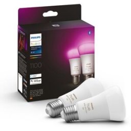 Philips Pack 2 bombillas Hue White&Color 10,5W E27. Blanco