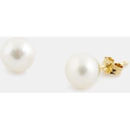El Corte Inglés Pendientes de niña de oro con perla. Blanco
