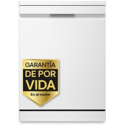 LG Lavavajillas 14 servicios QuadWashTM Steam con lavado a vapor y tercera bandeja - DF375HWS. Blanco marfil
