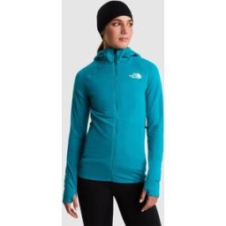 The North Face Chaqueta con capucha para mujer Polartec® Power Grid™ Bolt . (XL) Azul celeste