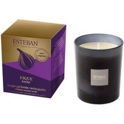 Esteban Vela perfumada en vaso Figue Noire . Morado