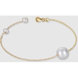 El Corte Inglés Pulsera en oro y perlas . Blanco