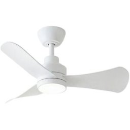 Giro Ventilador de techo Turqueta con luz LED DC. Blanco