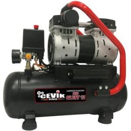 CEVIK PRO Compresor de Aire Portátil Silencioso 12 litros 1 HP. Negro