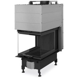 ROMOTOP Chimenea Leña Heat RD3G 69-47 Separador Ambientes. Negro / Gris