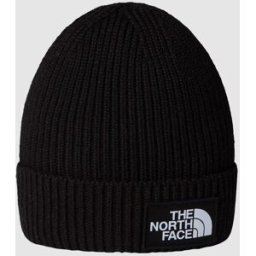 The North Face Gorro con borde y logotipo de TNF encuadrado de niños . (Única) Negro
