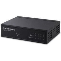 Metronic Switch Ethernet 5 puertos. Negro