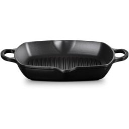 Le Creuset Parrilla cuadrada alta de hierro fundido . Negro