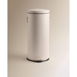 El Corte Inglés Cubo de basura con pedal Retro. (30 litros) Blanco roto