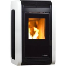 Ecoforest Estufa pellet canalizable Oslo Black 30Kw. Negro