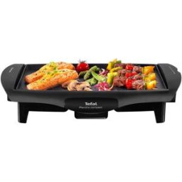 Tefal Plancha de asar eléctrica Compact CB500 termostato extraíble, apta para lavavajillas, 1800 W. Negro