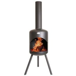 BONFEU Chimenea de Leña Exterior Bonselo. Negro