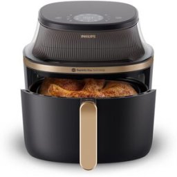 Philips Freidora de aire S3000 Dig con ventana tamaño XL y 6,2 litros. Negro / Cobre
