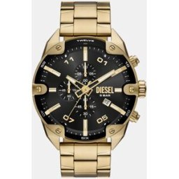 Diesel Reloj de hombre spiked de acero dz4678. Dorado