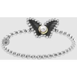 Bohemme Pulsera Sky Drops de plata, perla y zafiro. Blanco