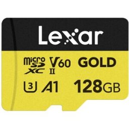 Lexar Tarjeta de memoria Professional Gold MicroSDXC 128 GB. Negro / Dorado
