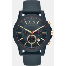 Giorgio Armani Reloj de hombre de silicona con cronógrafo. Azul
