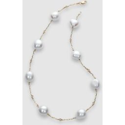 El Corte Inglés Collar de oro, perlas y diamantes. Blanco