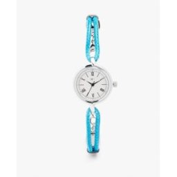 Parfois Reloj de mujer redondo con correa de cuerda. Azul