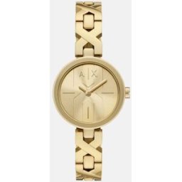 Giorgio Armani Reloj de mujer de dos agujas de acero inoxidable. Dorado