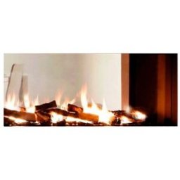 NORA FLAMES Chimenea Gas LPG Pano 650 Túnel Doble Cara. Negro