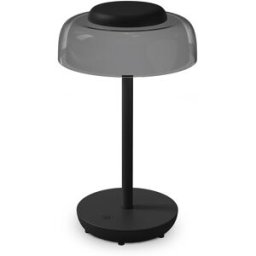GARZA Lámpara de mesa retro Mouro estilo vintage. Negro / Blanco