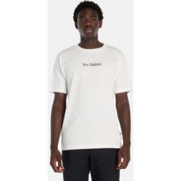 New Balance Camiseta casual de hombre N Collage . (S) Blanco roto