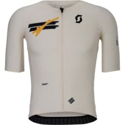 Scott Maillot de ciclismo de hombre ULTD AERO SS . Blanco roto