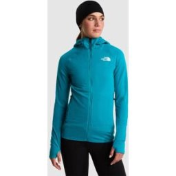 The North Face Chaqueta con capucha para mujer Polartec® Power Grid™ Bolt . (M) Azul celeste
