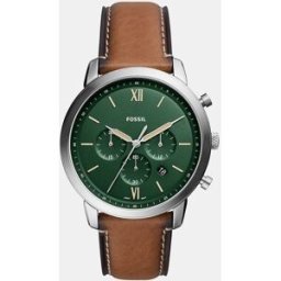 Fossil Reloj de hombre neutra de piel. Marrón