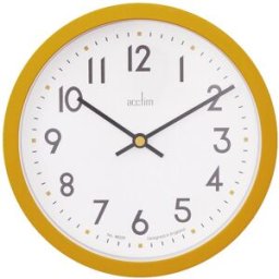 Acctim Reloj de pared Suecia . Amarillo