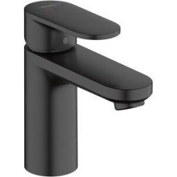 Hansgrohe Grifo monomando con vaciador automático con apertura en frío para lavabo Vernis Blend . Negro mate