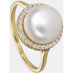 El Corte Inglés Anillo de oro, diamantes y perla. (14) Blanco