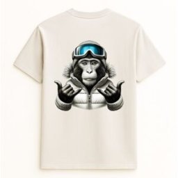 Hysteresis Camiseta unisex Mono Surfer Blanco Vintage . Blanco