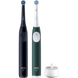 Braun Pack 2 cepillos de dientes eléctricos Oral-B iO 2 DUO con 2 cabezales. Negro / Verde