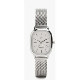 Parfois Reloj de mujer de acero inoxidable alargado en liso. Plateado