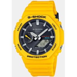 Casio Reloj de hombre G-Shock 2100 Series GA-B2100C-9AER de resina amarilla. Amarillo