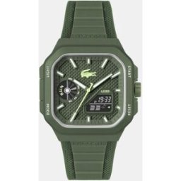 Lacoste Reloj de hombre LC33 Square 2011505 de silicona verde. Verde claro