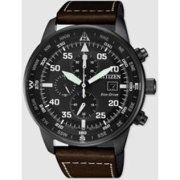 Citizen Reloj de hombre CA0695-17E Eco-Drive cronógrafo de piel marrón. Marrón