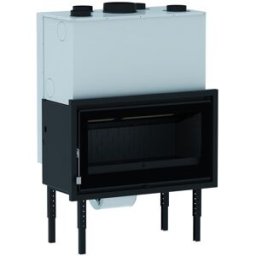 FM CALEFACCIÓN Hogar de Leña Panorámico con Campana IC-100 FKC. Negro