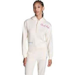 Converse Sudadera de mujer Chuck Patch Hoodie Aop . (L) Blanco roto