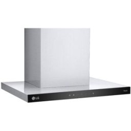 LG Campana decorativa con 3 velocidades, 800m3-h capacidad de extracción, 59,8 cm - HCEZ2426S. Inox / Negro