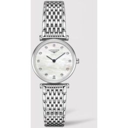 Longines Reloj de mujer L42094876 La Grande Classique de acero y diamantes. Blanco