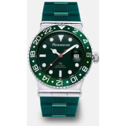 Neckmarine Reloj de hombre aquamatic automático de caucho. (L) Verde