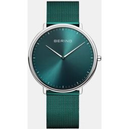 Bering Reloj de hombre Ceramic 15739-808 de malla de acero. Verde