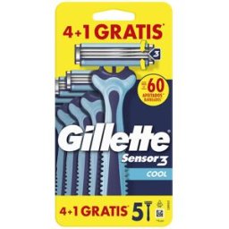 Gillette SENSOR3 Cool cuchilla afeitar desechables 4 u