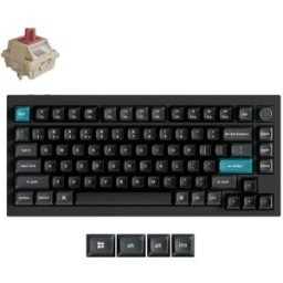 Keychron Teclado Mecânico Q1 Ultra 75% Wireless Silk POM Switch Red Linear